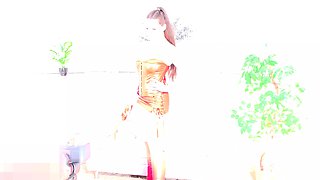 Amateur blondie solo anal masturbation