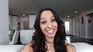 Latina beauty Nicki gets wild with Tyler's huge dick