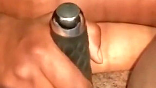 Stimulating My Clit with Powerful Wand Vibrator Cumming Hard