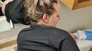 Sneaky Sex with Horny Wife in the Bathroom After Party