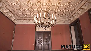 Mature4k. Lucky Broom for unhappy groom