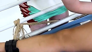 Latex Medical Play: Latina in Restraints, Gagged and Made to Orgasm (hd + Bts)