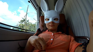 Risky ****** Masturbation in Bus