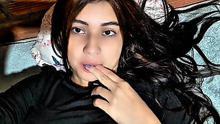 Horny Stepsister Playing with Her Pussy