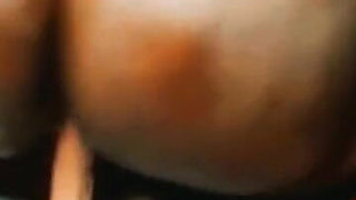 Oiled BBW Riding Dildo