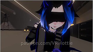 Blue Haired Devil Succubus In Straps Blindfold Rides For Senpai Tattoos Pov Lap Dance Hentai Robe