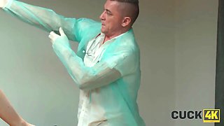 Cuck4k. porno with the gynaecologist hits so well