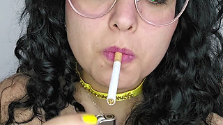 Eddie Queens Ft. Babyluna939 - Princess Belle Smoking Fetish, Smoke Blowjob and Facial Finish Part 1