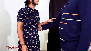 Indian Husband ripped clothes of Priya to see her sexy body and fuck tight ass hard with Hindi audio